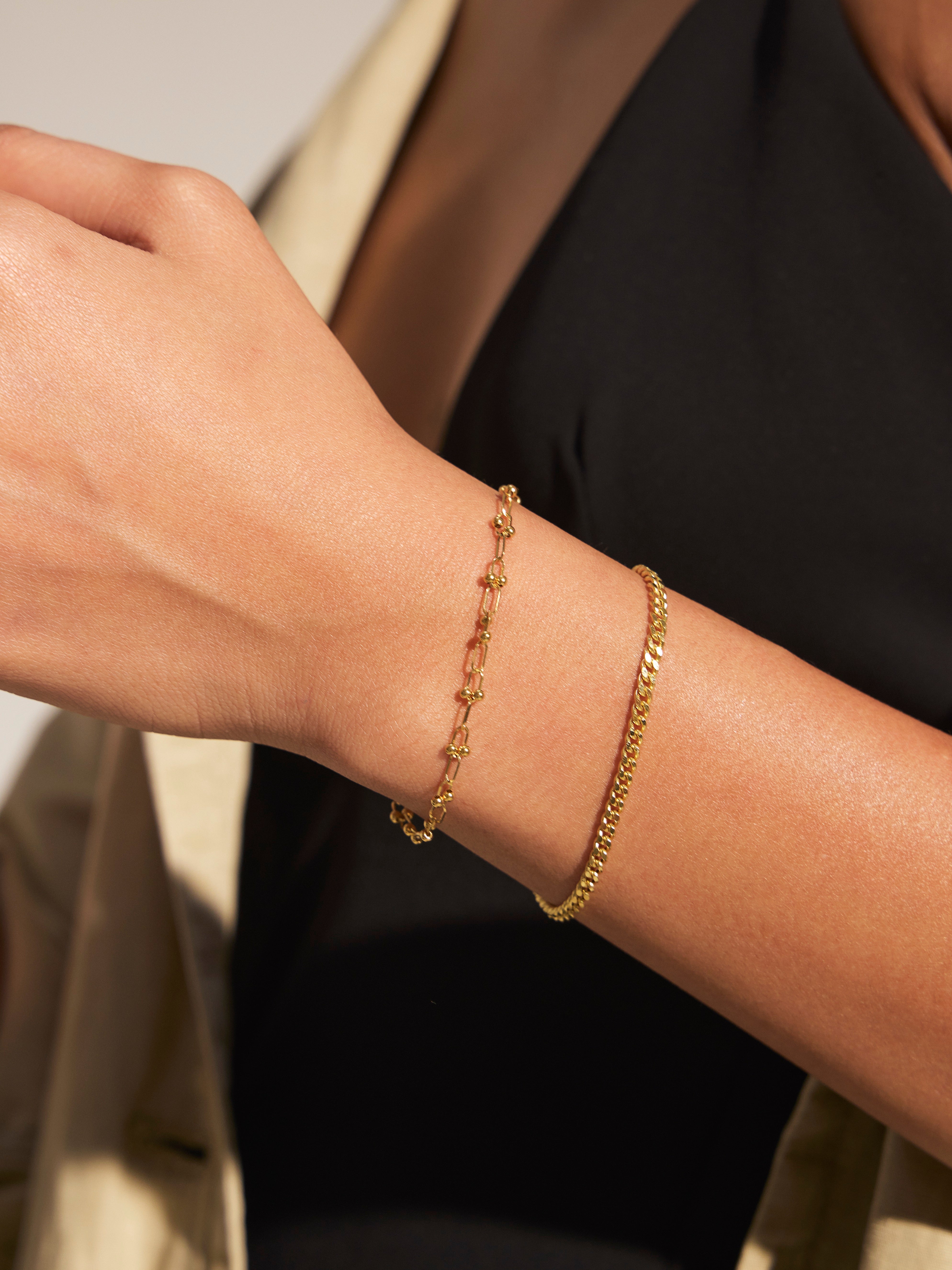 Urban Classics Glitter Bracelet Armband Goldoptik kleine Glassteinchen  Lifestyle
