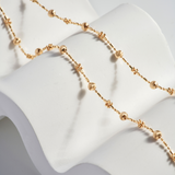 Whimsical Gold Cluster Chain Necklace | 18K Solid Gold