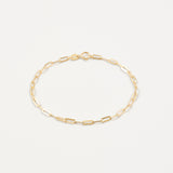 Paperclip Chain Bracelet II | 18K Solid Gold