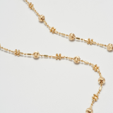 Whimsical Gold Cluster Chain Necklace | 18K Solid Gold