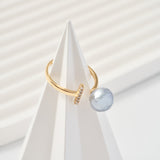 Open-T Design Baroque Pearl Diamond Ring | 18K Solid Gold