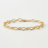 Grandeur Textured Gold Chain Bracelet | 18K Solid Gold