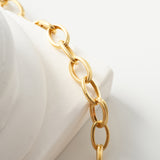 Grandeur Textured Gold Chain Bracelet | 18K Solid Gold