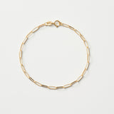 Paperclip Chain Bracelet I | 18K Solid Gold