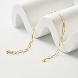 Paperclip Chain Bracelet I | 18K Solid Gold