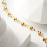 Empress Gold Link Chain Bracelet | 18K Solid Gold