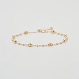 Whimsical Gold Cluster Chain Bracelet | 18K Solid Gold