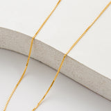 Box Chain Necklace | 18K Solid Gold