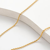 Gold Rope Chain Necklace | 18K Solid Gold