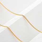 Gold Rope Chain Necklace | 18K Solid Gold