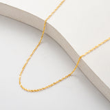 Twisted Chain Necklace | 18K Solid Gold