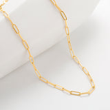 Essential Paperclip Chain Necklace  | 18K Solid Gold