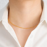 Twisted Chain Necklace | 18K Solid Gold