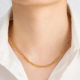 Essential Paperclip Chain Necklace  | 18K Solid Gold