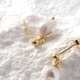 Baroque Pearl Earrings | 18K Solid Gold