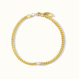 Deal with Diamonds Gold Cuban Link Bracelet  | 18K Solid Gold