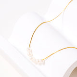 Rest in Pearls Necklace | 18K Solid Gold