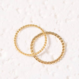 Gold Rope Ring I | 18K Solid Gold