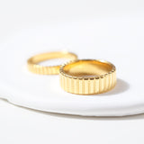 Prime Ribbed Ring II | 18K Solid Gold