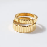 Prime Ribbed Ring II | 18K Solid Gold