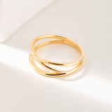 Thin Gold Wraparound Band | 18K Solid Gold