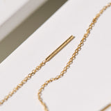 Drop the Line Earrings | 18K Solid Gold