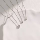 Bezel Set Solitaire Round Diamond Necklace (Natural Diamonds) | 18K Solid Gold