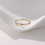 Bezel Set Solo Round Diamond Ring | 18K Solid Gold