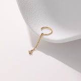 Floating Diamond Drop Earrings I | 18K Solid Gold