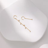 Floating Diamond Drop Earrings I | 18K Solid Gold