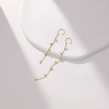 Floating Diamond Drop Earrings IV | 18K Solid Gold