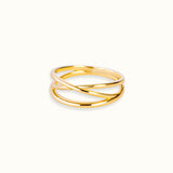 Thin Gold Wraparound Band | 18K Solid Gold