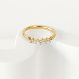 Zigzag Diamond Ring | 18K Solid Gold