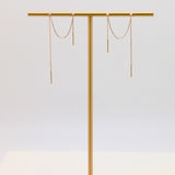 Drop the Line Earrings | 18K Solid Gold