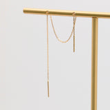 Drop the Line Earrings | 18K Solid Gold