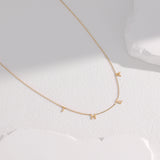 Love Letters Initial Letter Necklace| 18K Solid Gold