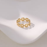 Forever Linked Watch Band Ring | 18K Solid Gold