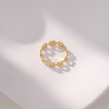 Forever Linked Watch Band Ring | 18K Solid Gold