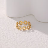 Forever Linked Watch Band Ring | 18K Solid Gold