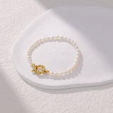 Organic Pearl Beaded Bracelet | 18K Solid Gold