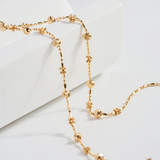 Whimsical Gold Cluster Chain Necklace | 18K Solid Gold