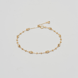 Whimsical Gold Cluster Chain Bracelet | 18K Solid Gold